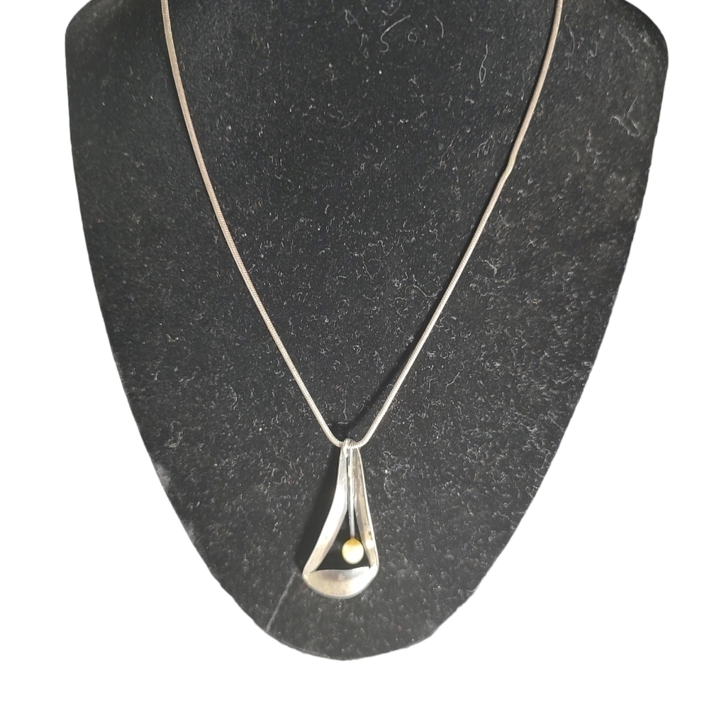 Beam sterling and pearl necklace
